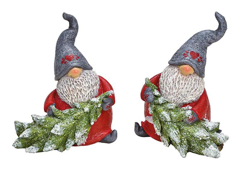 Image of Wurm Álfur með jólatré 16cm 1stk.