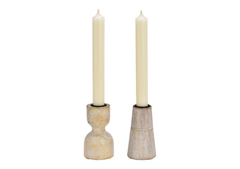Wurm Kertastjaki viður 2 mismunandi 10cm white 1stk