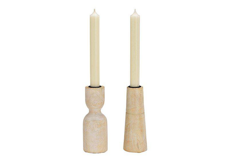 Wurm Kertastjaki viður 2 mismunandi 15cm white 1stk