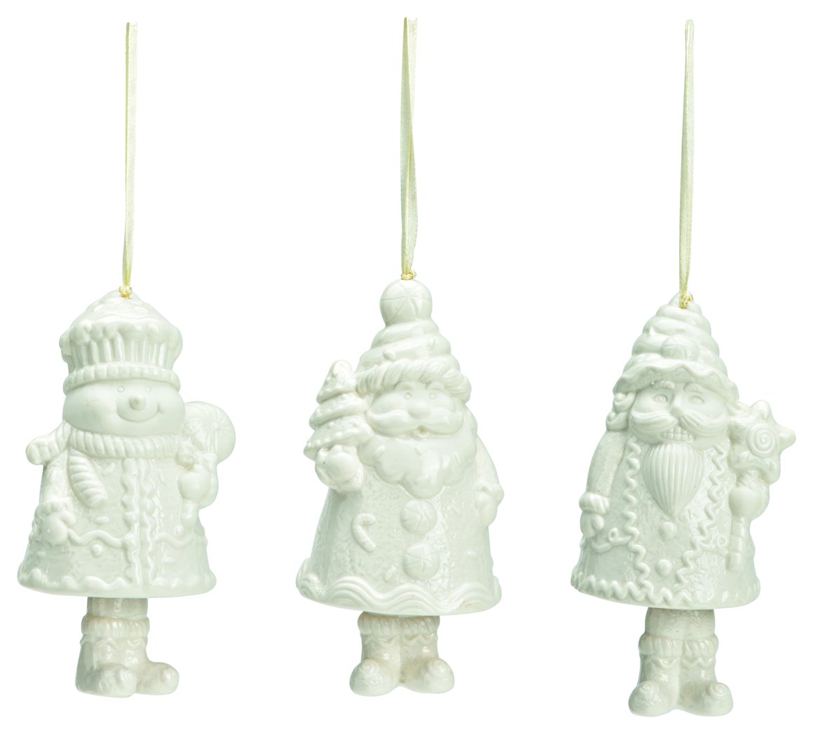 Image of Wurm Upphengi á jólatré, jólasveinn hvítur 3mism 1stk