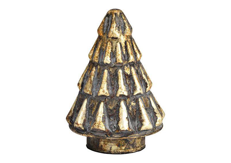 Image of Wurm Jólatré gler 16cm antík gull