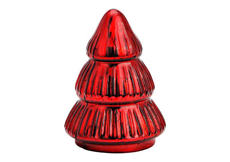 Image of Wurm Jólatré gler 12cm rautt