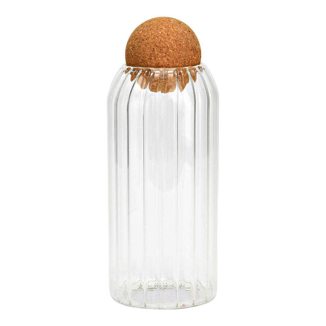 Wurm Karafla riffluð með korktappa 1ltr clear