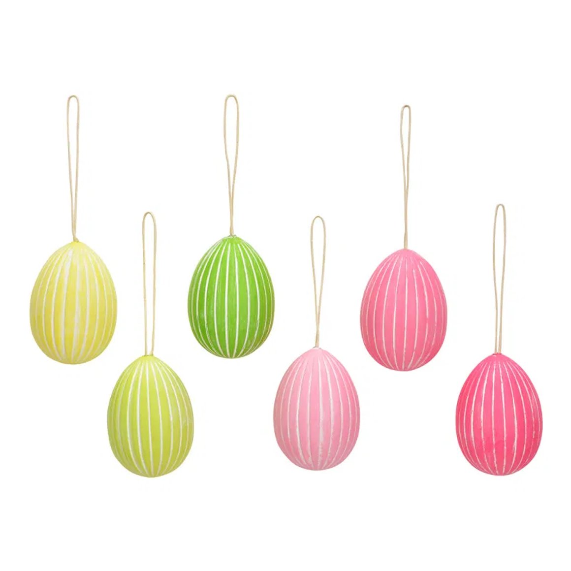 Image of Wurm Páskaegg upphengi 4x6x4cm 12stk í pakka 2mism litir