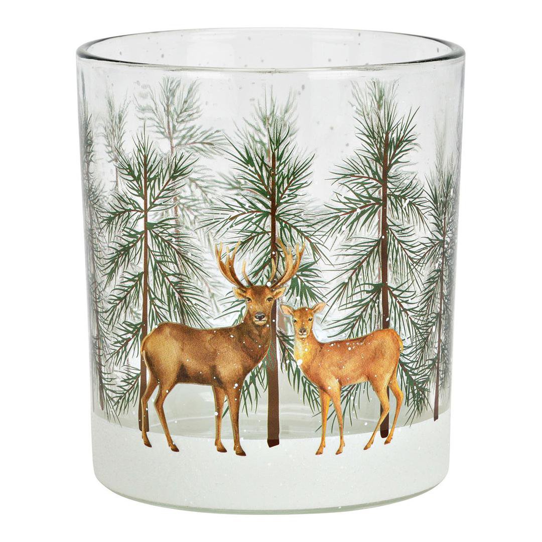 Image of Wurm Kertaglas 10cm hreindýr í skógi