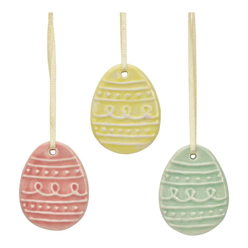 Image of Wurm Páskaegg upphengi 4x6cm 3 mism litir 1stk