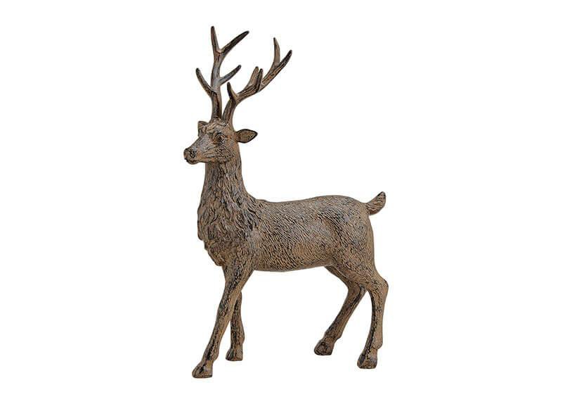 Image of Wurm Hreindýr 19x9x28cm brúnt