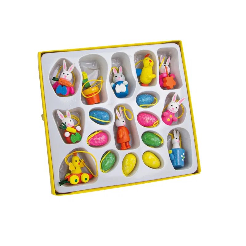 Image of Wurm Páskaskraut upphengi 18stk í pakka viður