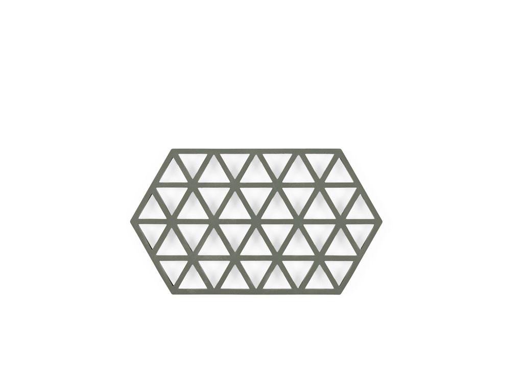 Zone Hitaplatti Triangles 24cm olive taupe